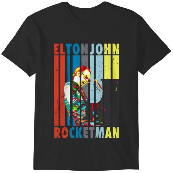 Brooke B Other - Elton John Rocketman Piano Musician Vintage Style Graphic Music Fan T-Shirt 73